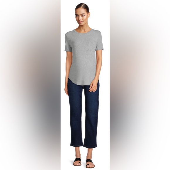 Time and Tru Women's Maternity Straight Jeans with Belly Band - Picture 5 of 7